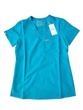 Figs Teal Catarina One Pocket Scrub Top Size XXS Womens NWT New